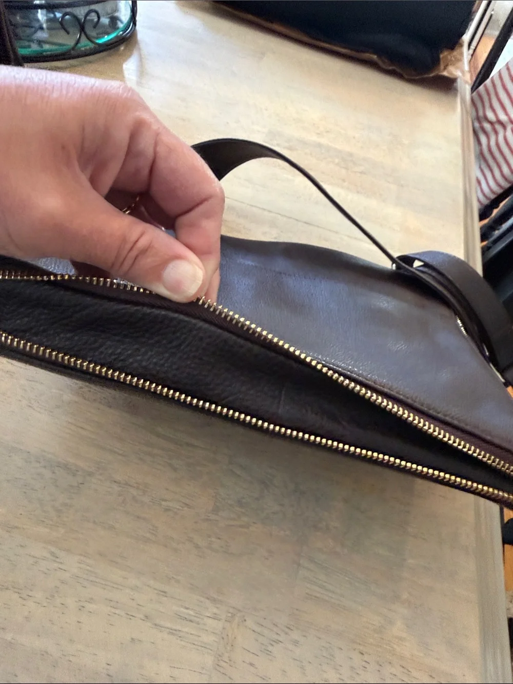 RADLEY LONDON Dark Brown Leather Messenger Bag